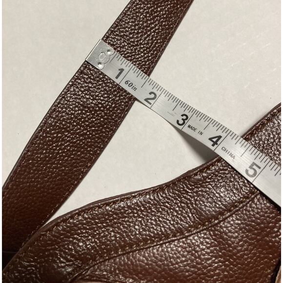 Womens Shoulder Bag Purse Nyla Noor Faux Pebbled Leather Patchwork Tassel Brown - Picture 12 of 13